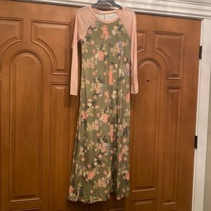 Custom Jersey mixed print T-shirt dress Medium